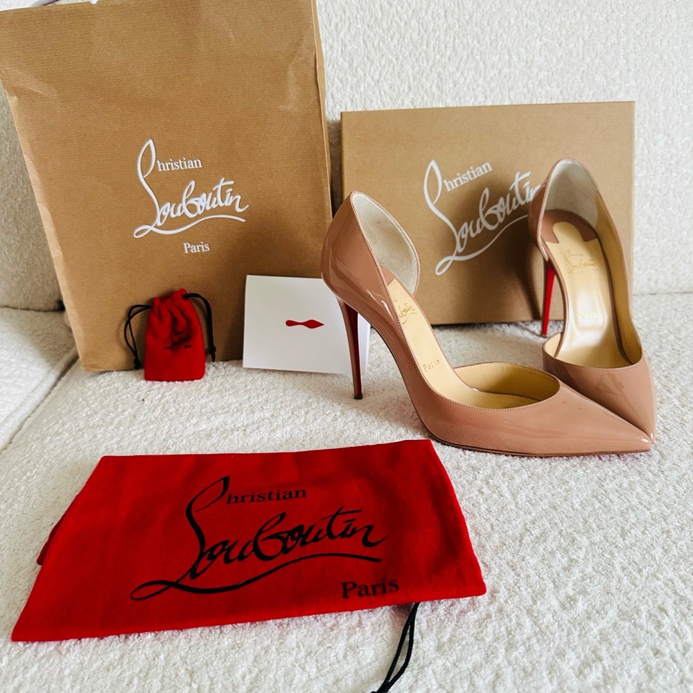 Louboutin Iriza size 41. Worn only once. Heels are too high for me. - Picture 1 of 5